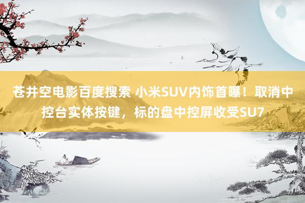 苍井空电影百度搜索 小米SUV内饰首曝！取消中控台实体按键，标的盘中控屏收受SU7