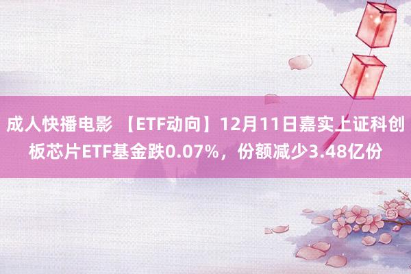 成人快播电影 【ETF动向】12月11日嘉实上证科创板芯片ETF基金跌0.07%，份额减少3.48亿份