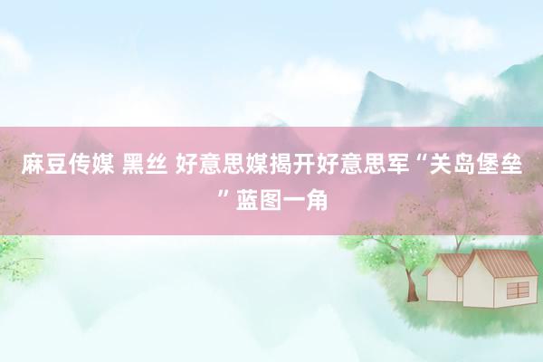 麻豆传媒 黑丝 好意思媒揭开好意思军“关岛堡垒”蓝图一角