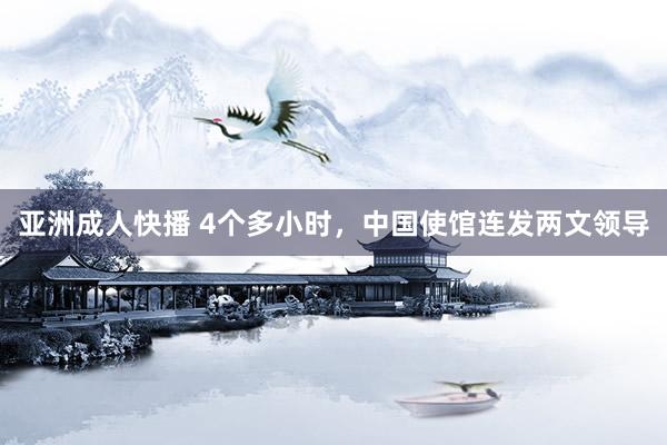 亚洲成人快播 4个多小时，中国使馆连发两文领导