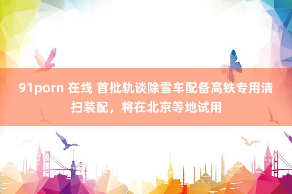 91porn 在线 首批轨谈除雪车配备高铁专用清扫装配，将在北京等地试用