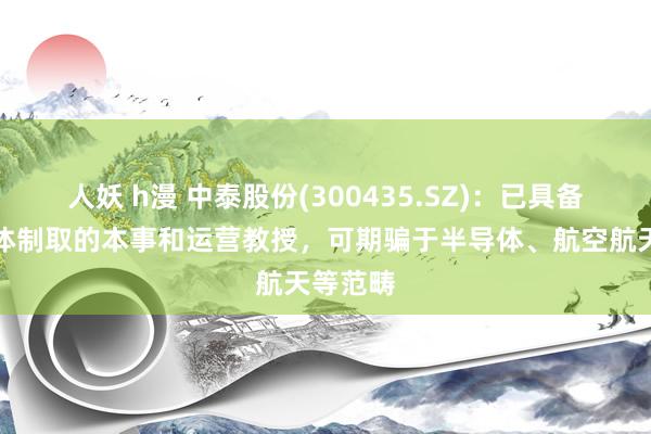 人妖 h漫 中泰股份(300435.SZ)：已具备珍稀气体制取的本事和运营教授，可期骗于半导体、航空航天等范畴