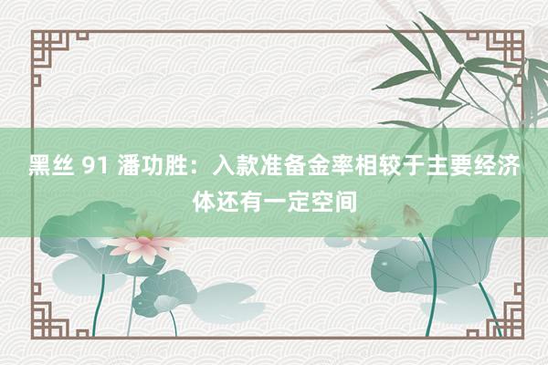 黑丝 91 潘功胜：入款准备金率相较于主要经济体还有一定空间
