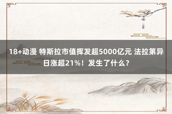 18+动漫 特斯拉市值挥发超5000亿元 法拉第异日涨超21%！发生了什么？