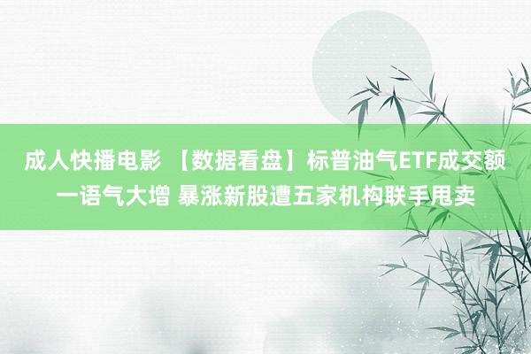 成人快播电影 【数据看盘】标普油气ETF成交额一语气大增 暴涨新股遭五家机构联手甩卖