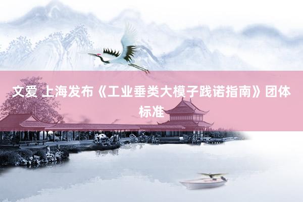 文爱 上海发布《工业垂类大模子践诺指南》团体标准