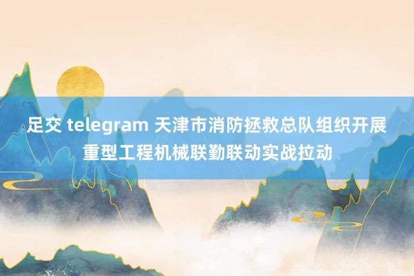 足交 telegram 天津市消防拯救总队组织开展重型工程机械联勤联动实战拉动