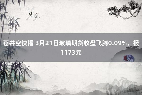 苍井空快播 3月21日玻璃期货收盘飞腾0.09%，报1173元