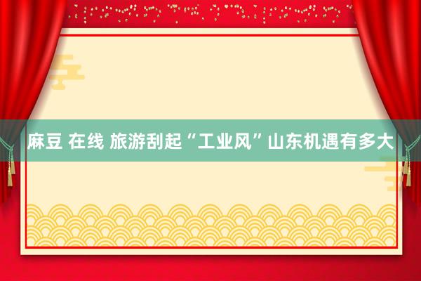 麻豆 在线 旅游刮起“工业风”山东机遇有多大