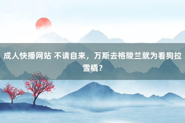 成人快播网站 不请自来，万斯去格陵兰就为看狗拉雪橇？