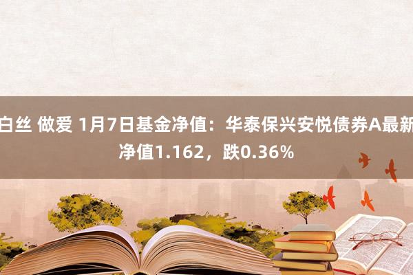 白丝 做爱 1月7日基金净值：华泰保兴安悦债券A最新净值1.162，跌0.36%