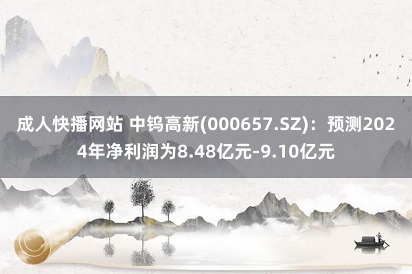 成人快播网站 中钨高新(000657.SZ)：预测2024年净利润为8.48亿元-9.10亿元