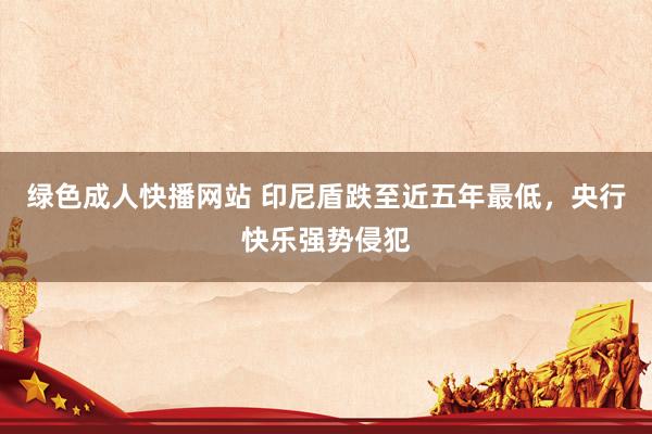 绿色成人快播网站 印尼盾跌至近五年最低，央行快乐强势侵犯