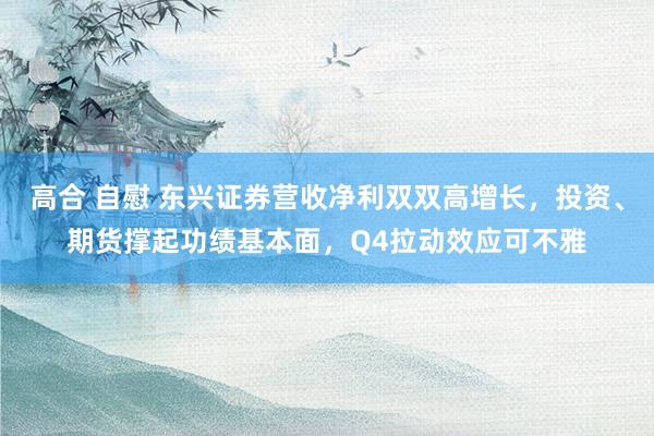 高合 自慰 东兴证券营收净利双双高增长，投资、期货撑起功绩基本面，Q4拉动效应可不雅