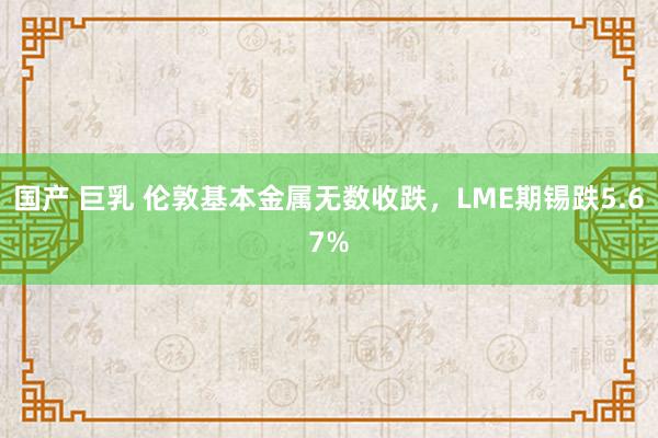 国产 巨乳 伦敦基本金属无数收跌，LME期锡跌5.67%