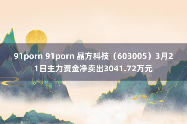 91porn 91porn 晶方科技（603005）3月21日主力资金净卖出3041.72万元