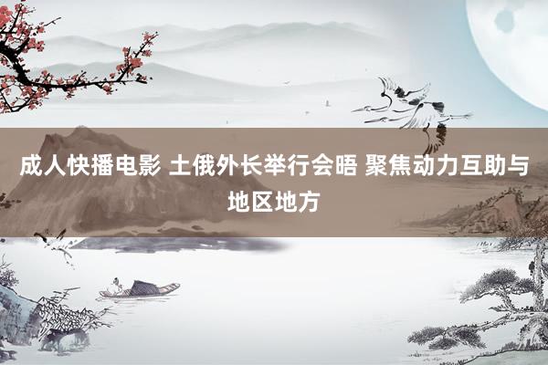 成人快播电影 土俄外长举行会晤 聚焦动力互助与地区地方