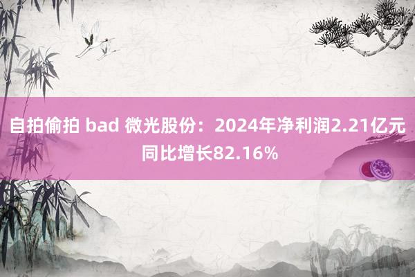 自拍偷拍 bad 微光股份：2024年净利润2.21亿元 同比增长82.16%