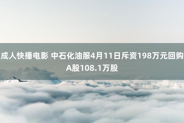 成人快播电影 中石化油服4月11日斥资198万元回购A股108.1万股